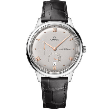 OMEGA De Ville Prestige Power Reserve 434.13.41.21.06.001, 41 mm steel with grey dial – front view