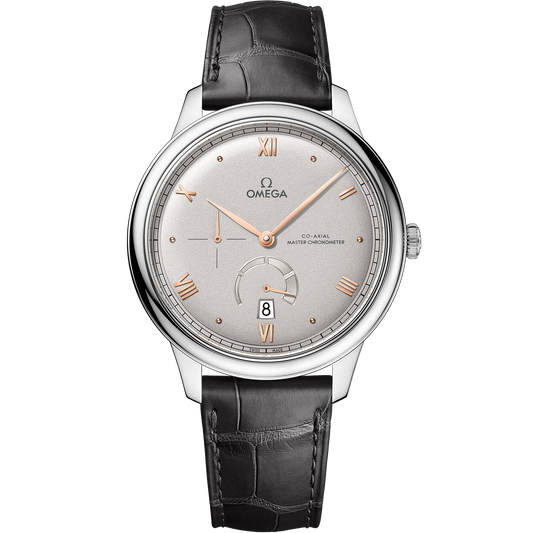 OMEGA De Ville Prestige Power Reserve 434.13.41.21.06.001, 41 mm steel with grey dial – front view