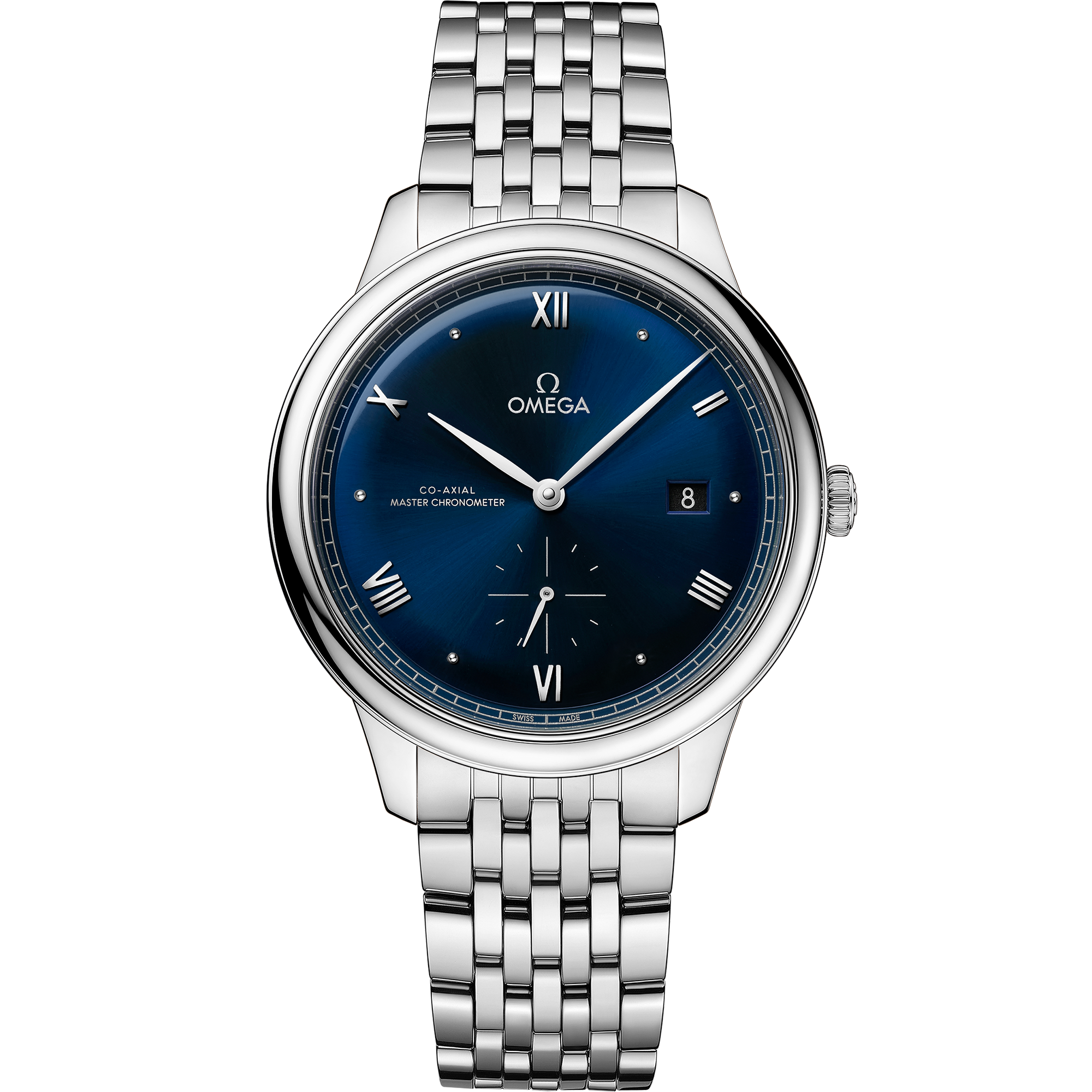 Omega De Ville Prestige Small Seconds 434.10.41.20.03.001 41 mm Steel Blue Dial Watch for Men