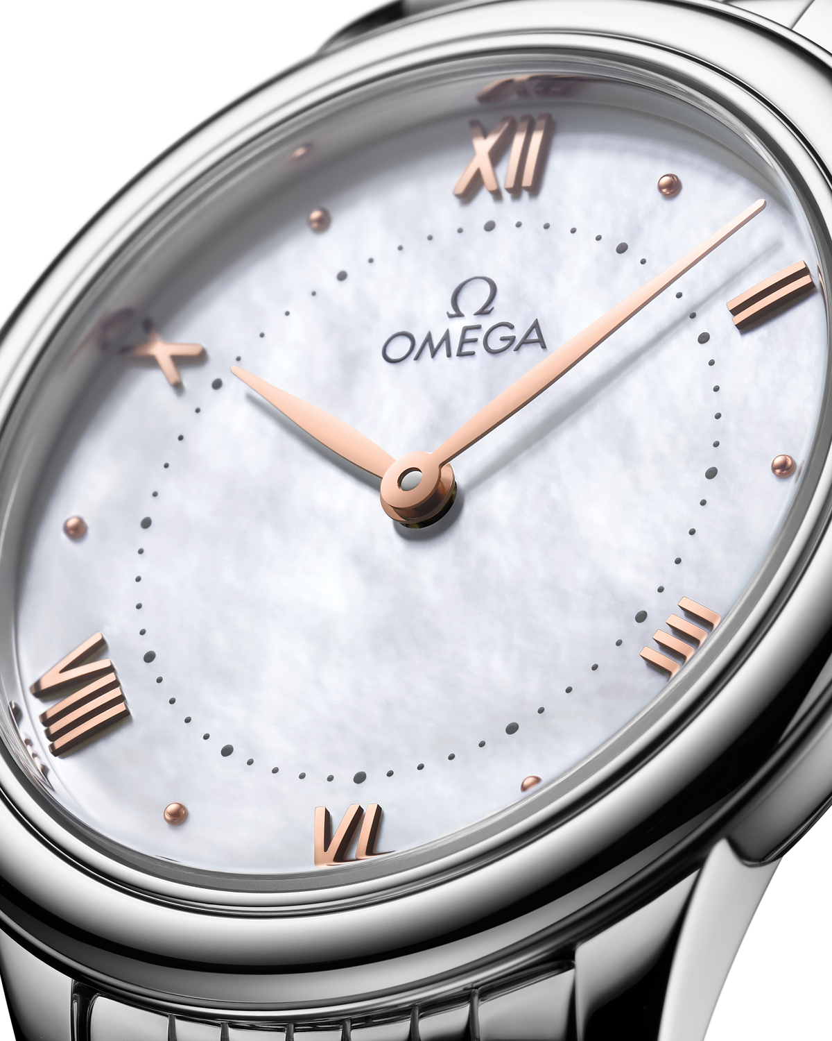 OMEGA De Ville Prestige Quartz 434.10.30.60.05.001, 30 mm steel with mother-of-pearl dial – official gallery image 3