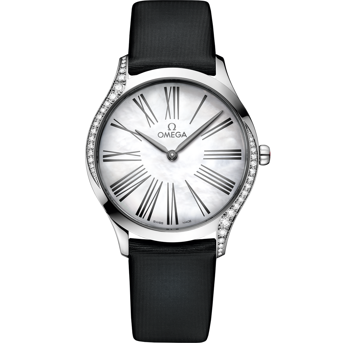 OMEGA De Ville Trésor 428.17.36.60.05.001, 36 mm steel with mother-of-pearl dial – front view