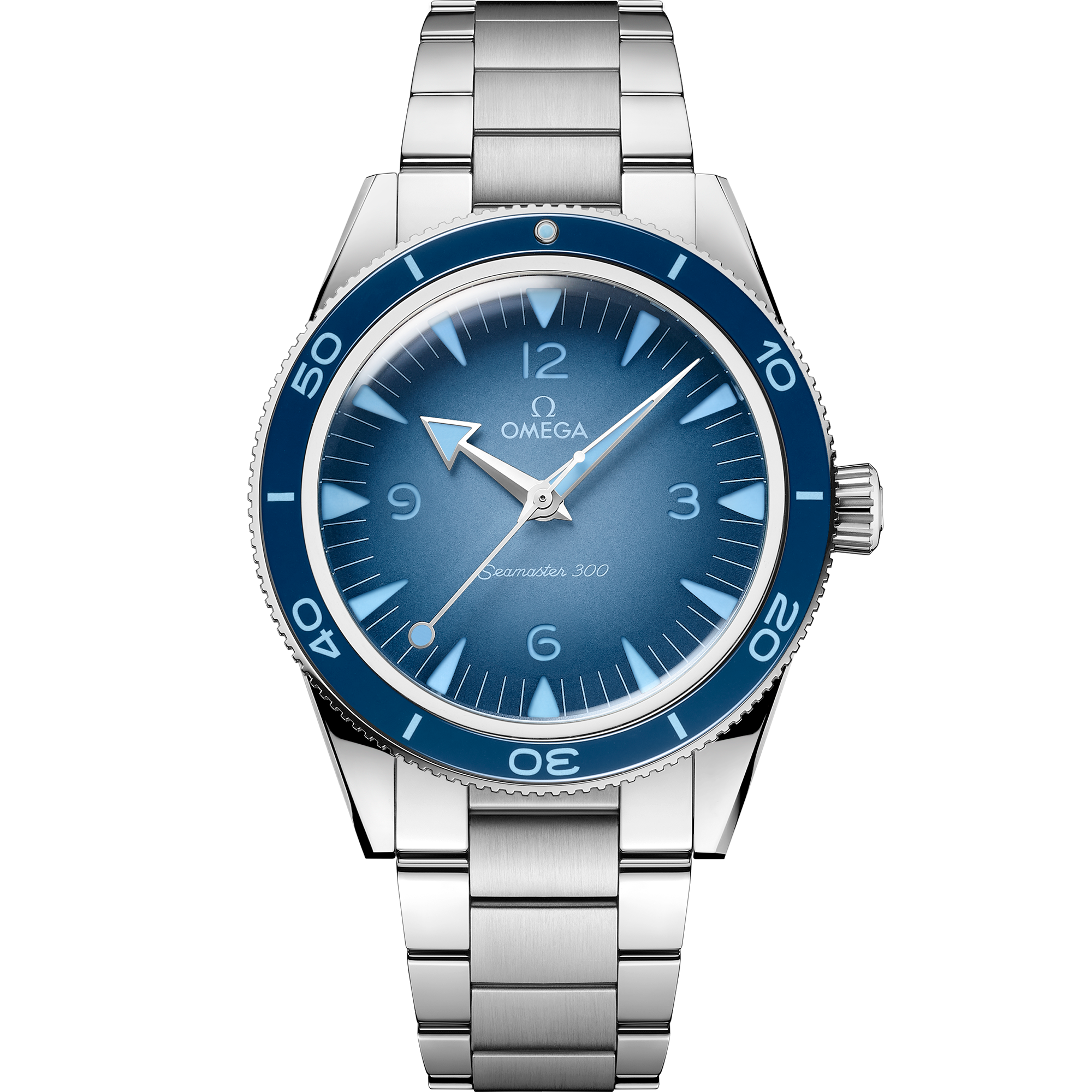 Omega Seamaster 300 Summer Blue 234.30.41.21.03.002 41 mm Steel Blue Dial Watch for Men