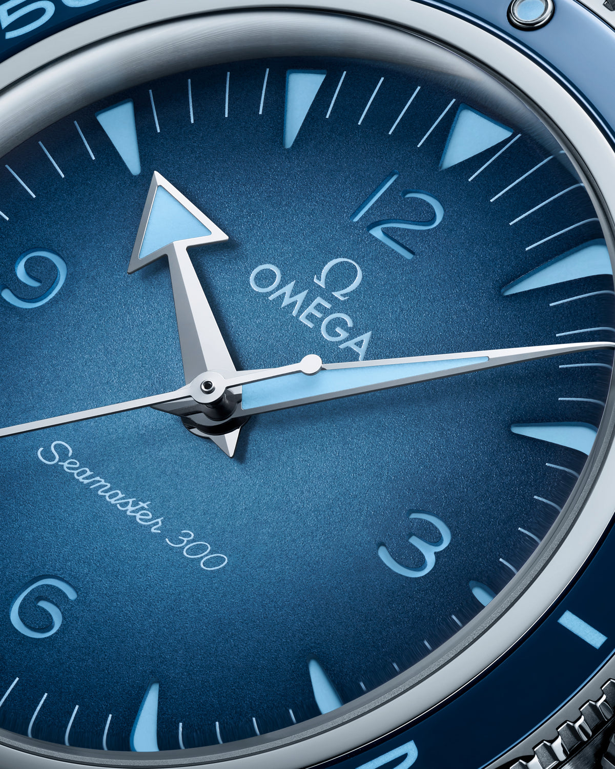 OMEGA Seamaster 300 Summer Blue 234.30.41.21.03.002, 41 mm steel with blue dial – official gallery image 3