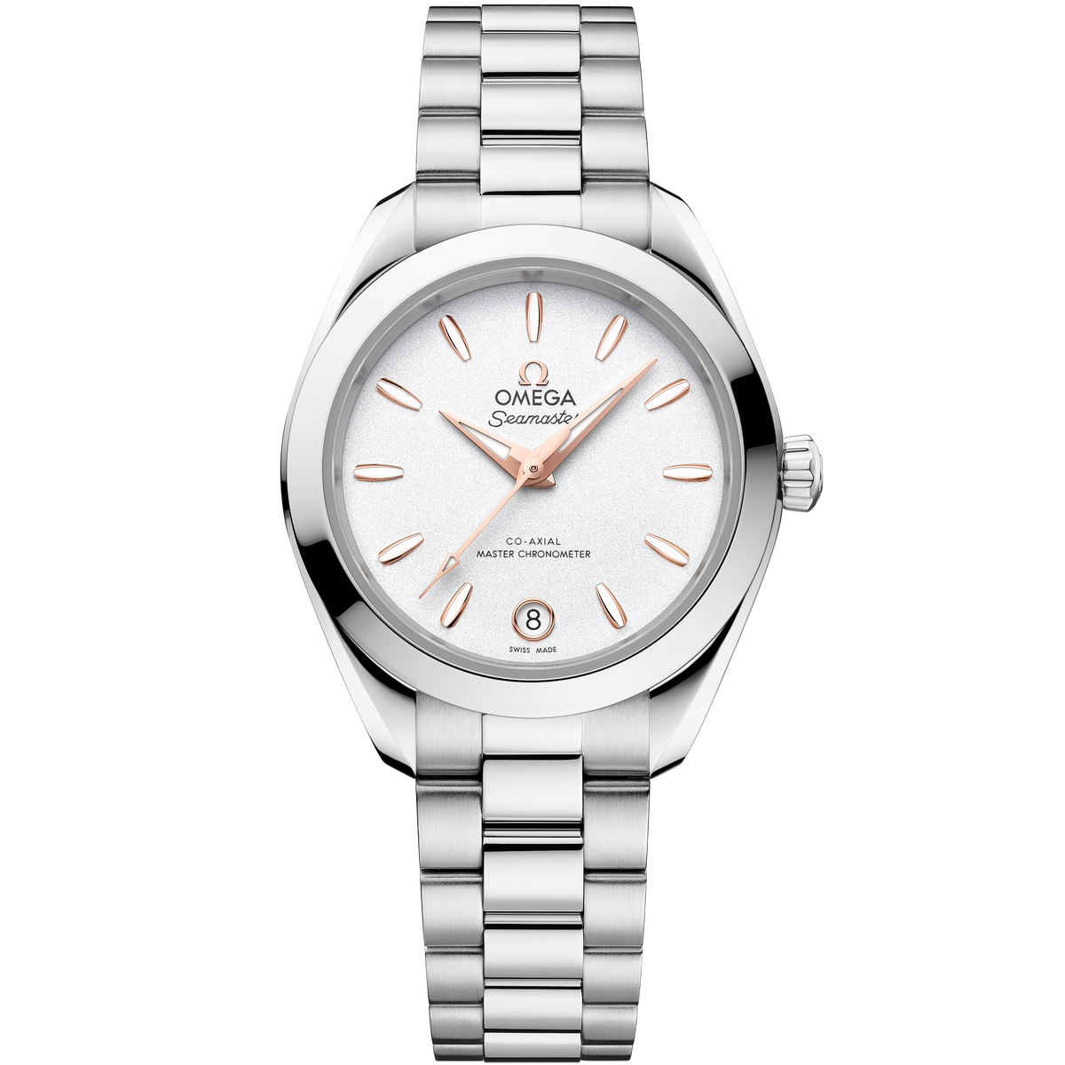 OMEGA Seamaster Aqua Terra 150M 220.10.30.20.02.001, 30 mm steel with silver dial – front view