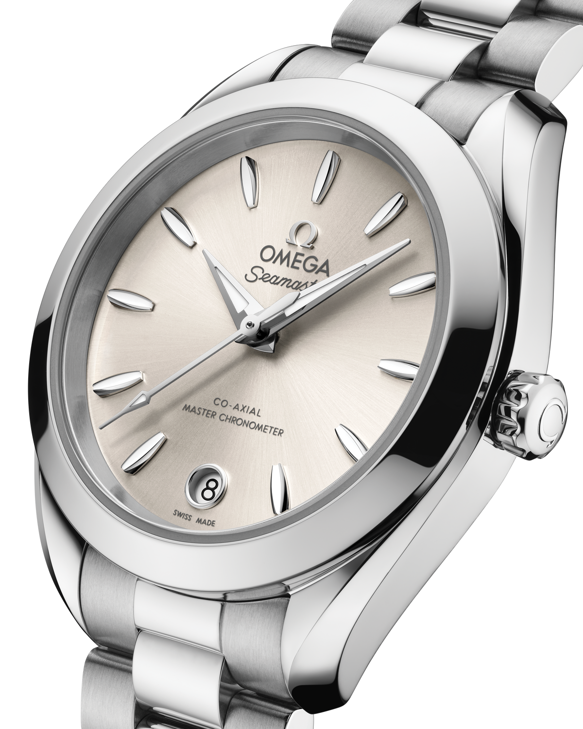 OMEGA Seamaster Aqua Terra 150M 220.10.30.20.09.001, 30 mm steel with sandstone dial – official gallery image 5