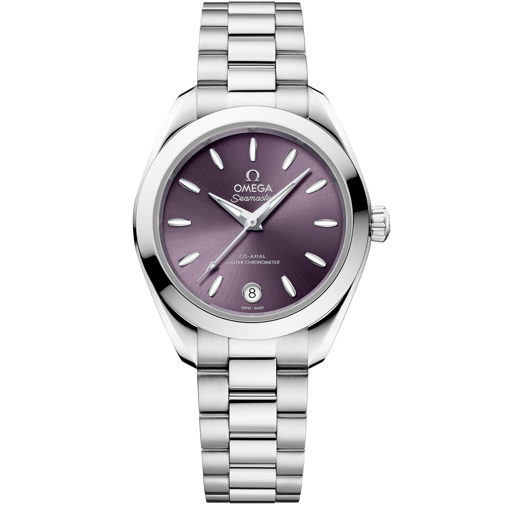 Omega Seamaster Aqua Terra 150M 220.10.30.20.10.002 30 mm Steel Lavender Dial Watch for Women