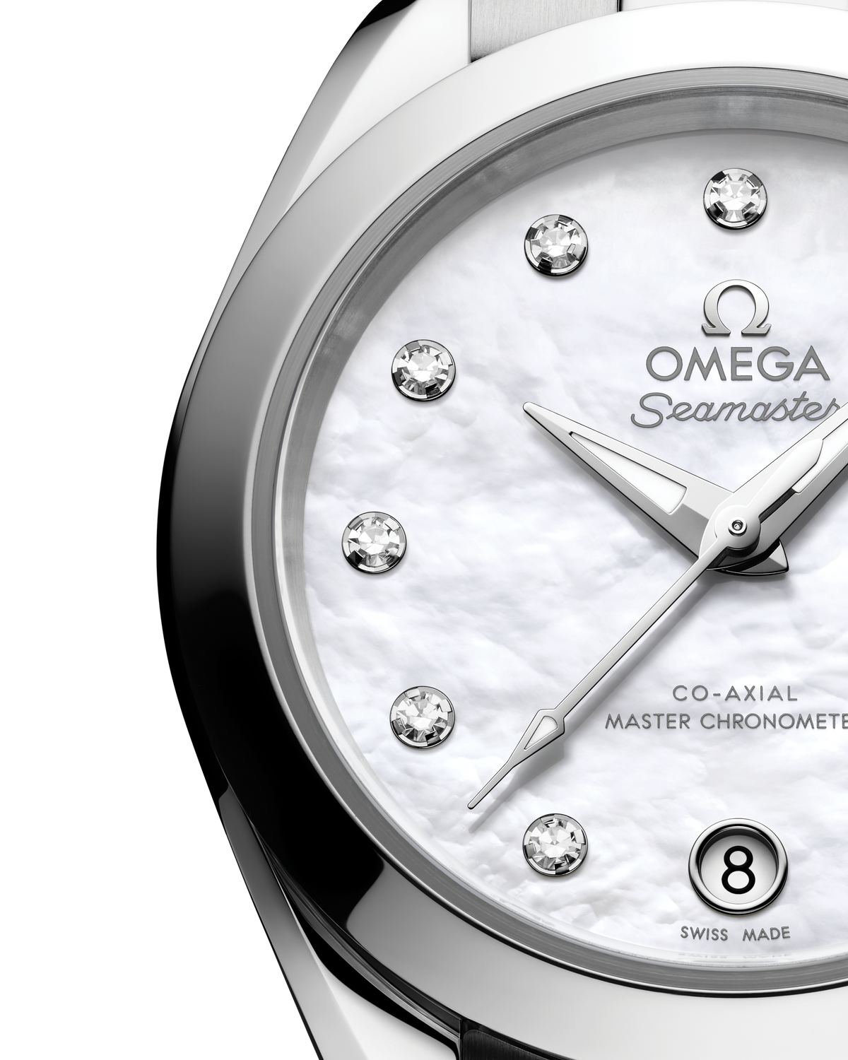 OMEGA Seamaster Aqua Terra 150M 220.10.30.20.55.001, 30 mm steel with mother-of-pearl dial – official gallery image 3