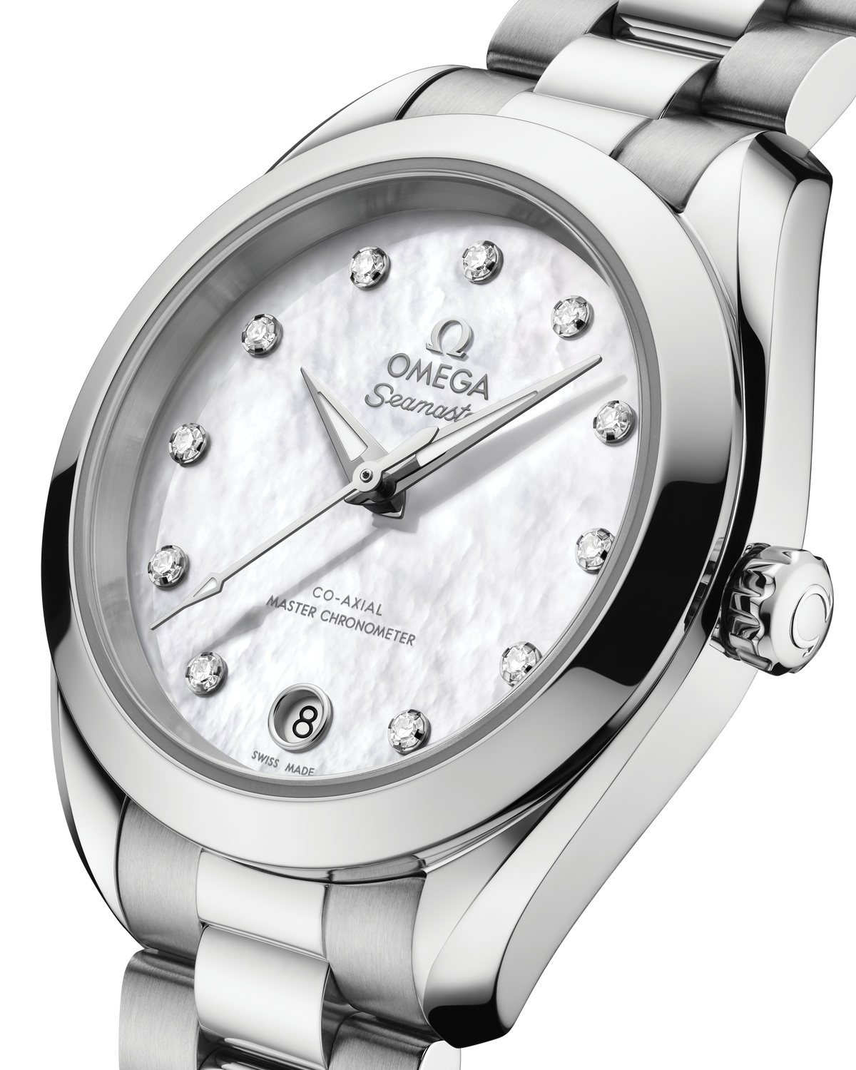 OMEGA Seamaster Aqua Terra 150M 220.10.30.20.55.001, 30 mm steel with mother-of-pearl dial – official gallery image 5