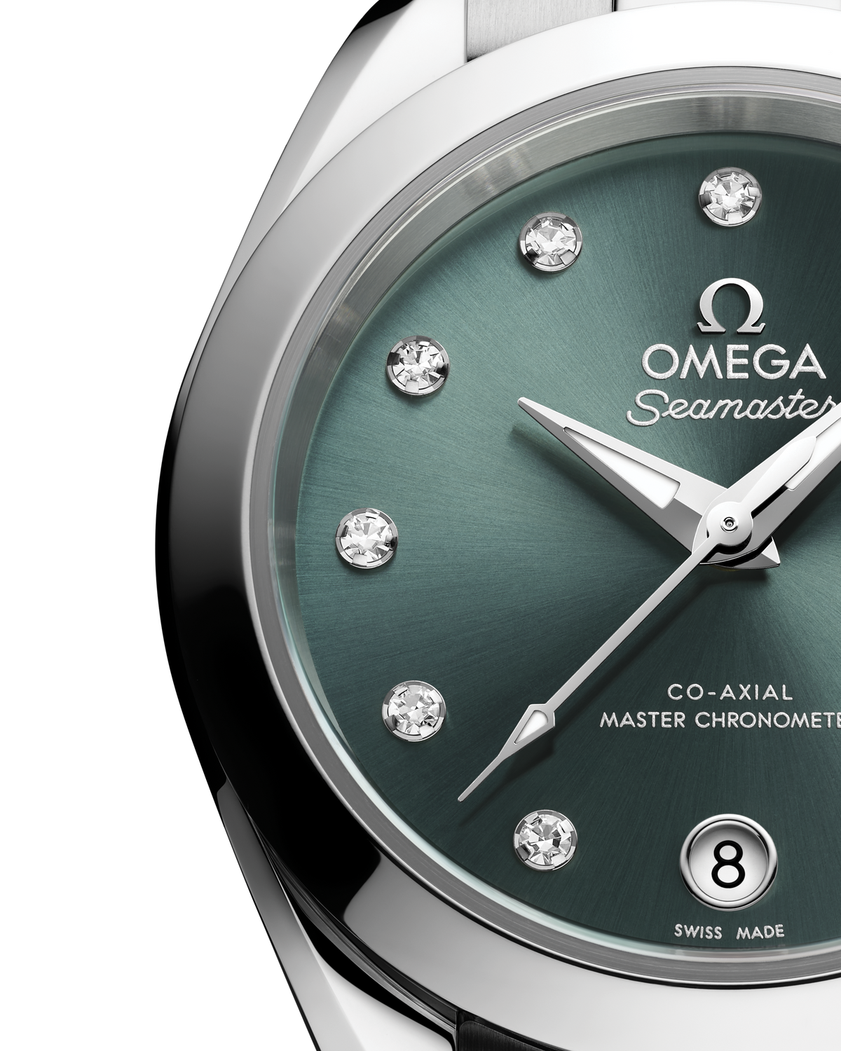 OMEGA Seamaster Aqua Terra 150M 220.10.30.20.60.001, 30 mm steel with pine green dial – official gallery image 3