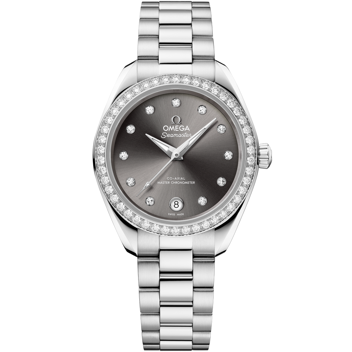 OMEGA Seamaster Aqua Terra 150M 220.15.30.20.56.001, 30 mm steel with grey dial – front view