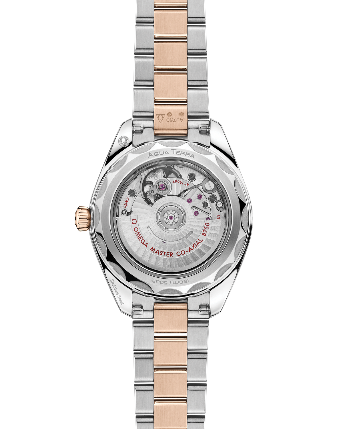 OMEGA Seamaster Aqua Terra 150M 220.20.30.20.10.002, 30 mm steel & sedna™ gold with pine green dial – official gallery image 2