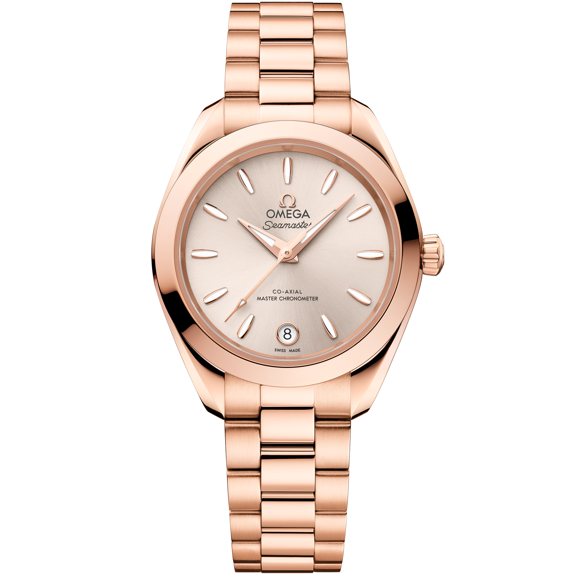 Omega Seamaster Aqua Terra 150M 220.50.30.20.09.001 30 mm Sedna™ Gold Linen Dial Watch for Women