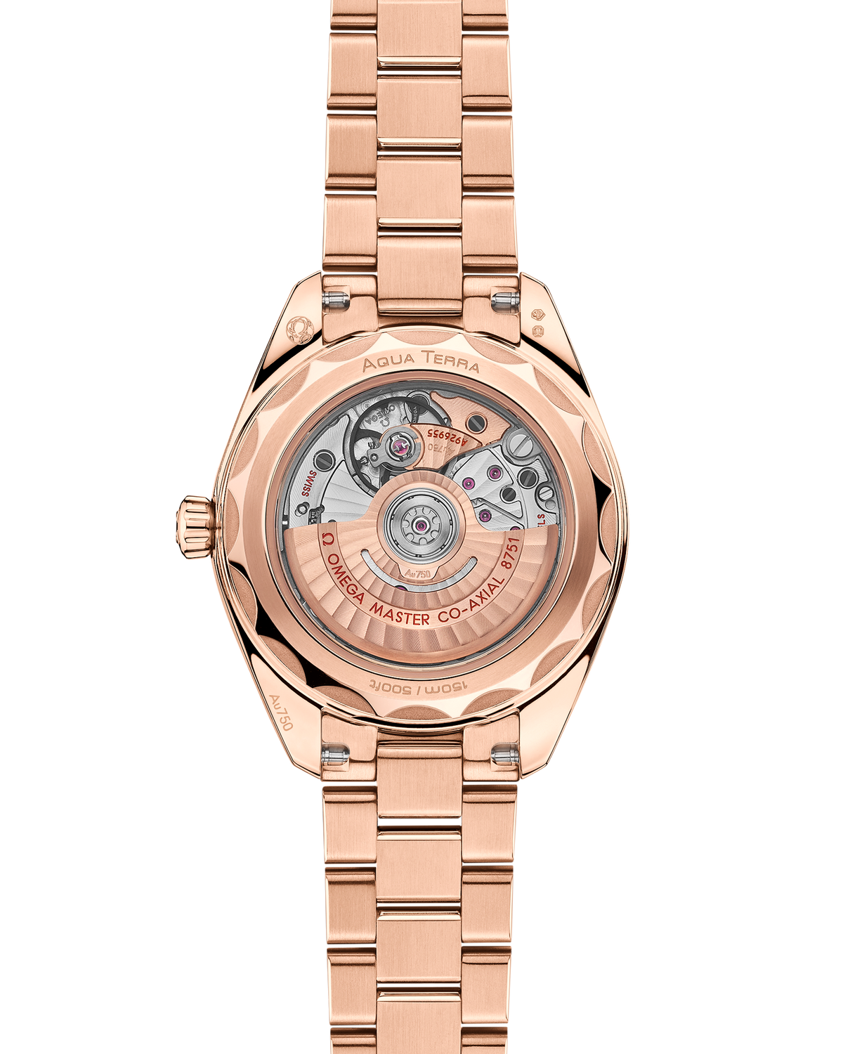 OMEGA Seamaster Aqua Terra 150M 220.50.30.20.09.001, 30 mm sedna™ gold with linen dial – official gallery image 2