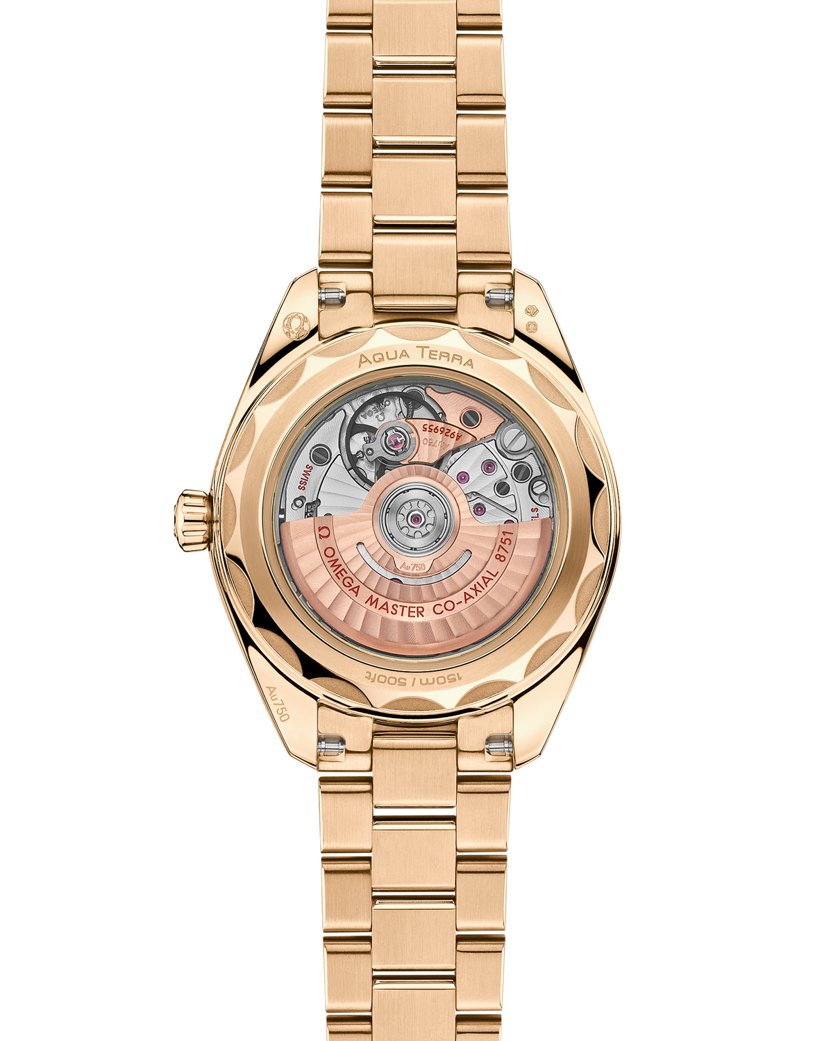 OMEGA Seamaster Aqua Terra 150M 220.55.30.20.60.001, 30 mm moonshine™ gold with green dial – official gallery image 2