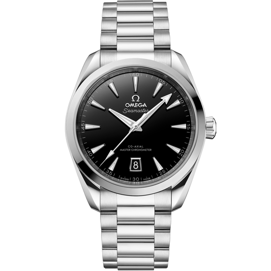 OMEGA Seamaster Aqua Terra 150M 220.10.38.20.01.004, 38 mm steel with black dial – front view