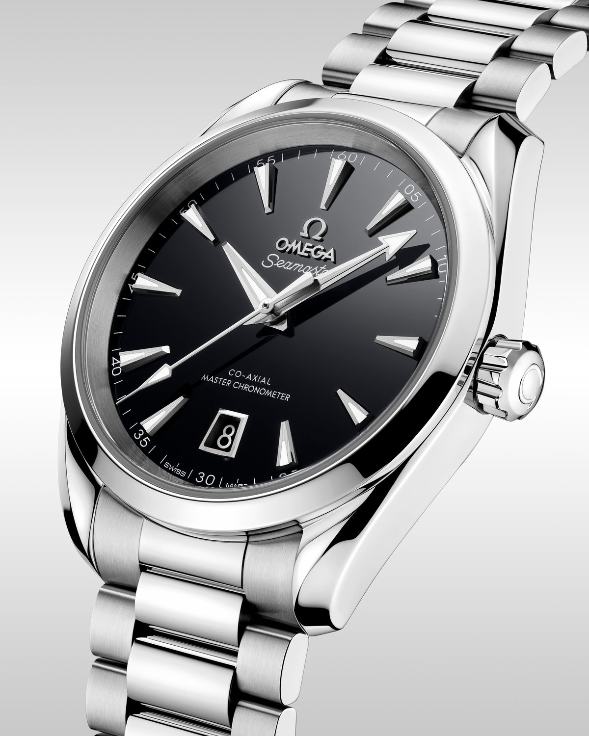 OMEGA Seamaster Aqua Terra 150M 220.10.38.20.01.004, 38 mm steel with black dial – official gallery image 4