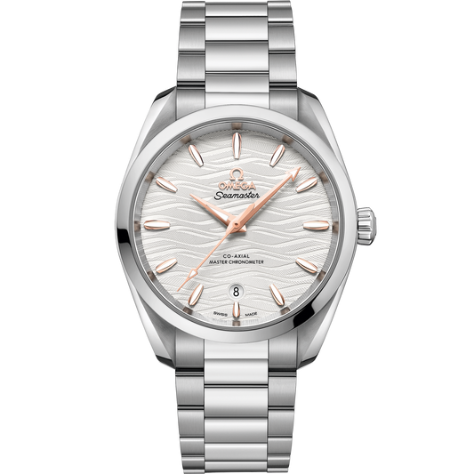 OMEGA Seamaster Aqua Terra 150M 220.10.38.20.02.002, 38 mm steel with silver dial – front view