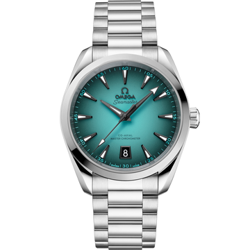 OMEGA Seamaster Aqua Terra 150M 220.10.38.20.03.005, 38 mm steel with turquoise dial – front view