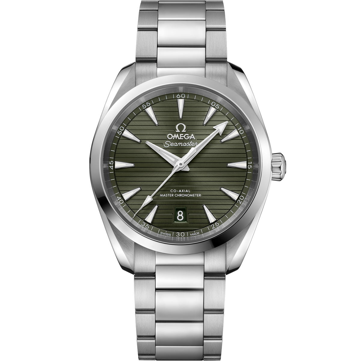 OMEGA Seamaster Aqua Terra 150M 220.10.38.20.10.003, 38 mm steel with green dial – front view