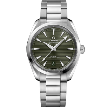 OMEGA Seamaster Aqua Terra 150M 220.10.38.20.10.003, 38 mm steel with green dial – front view