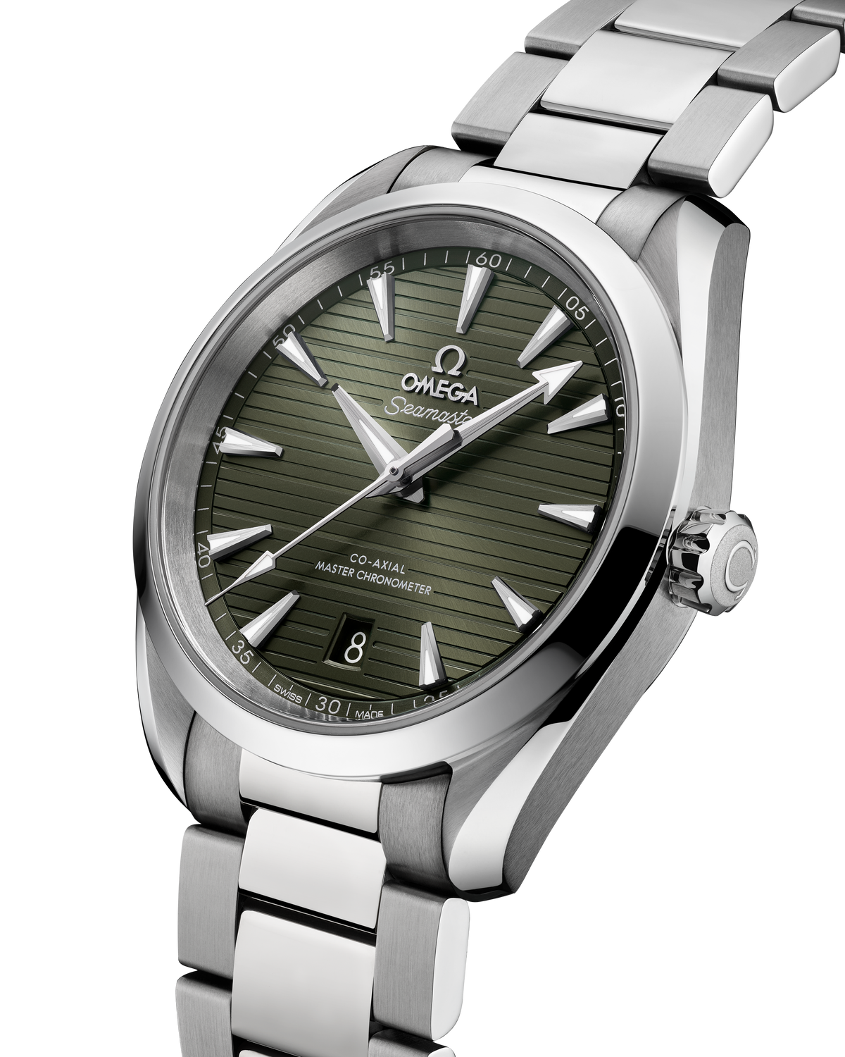 OMEGA Seamaster Aqua Terra 150M 220.10.38.20.10.003, 38 mm steel with green dial – official gallery image 4