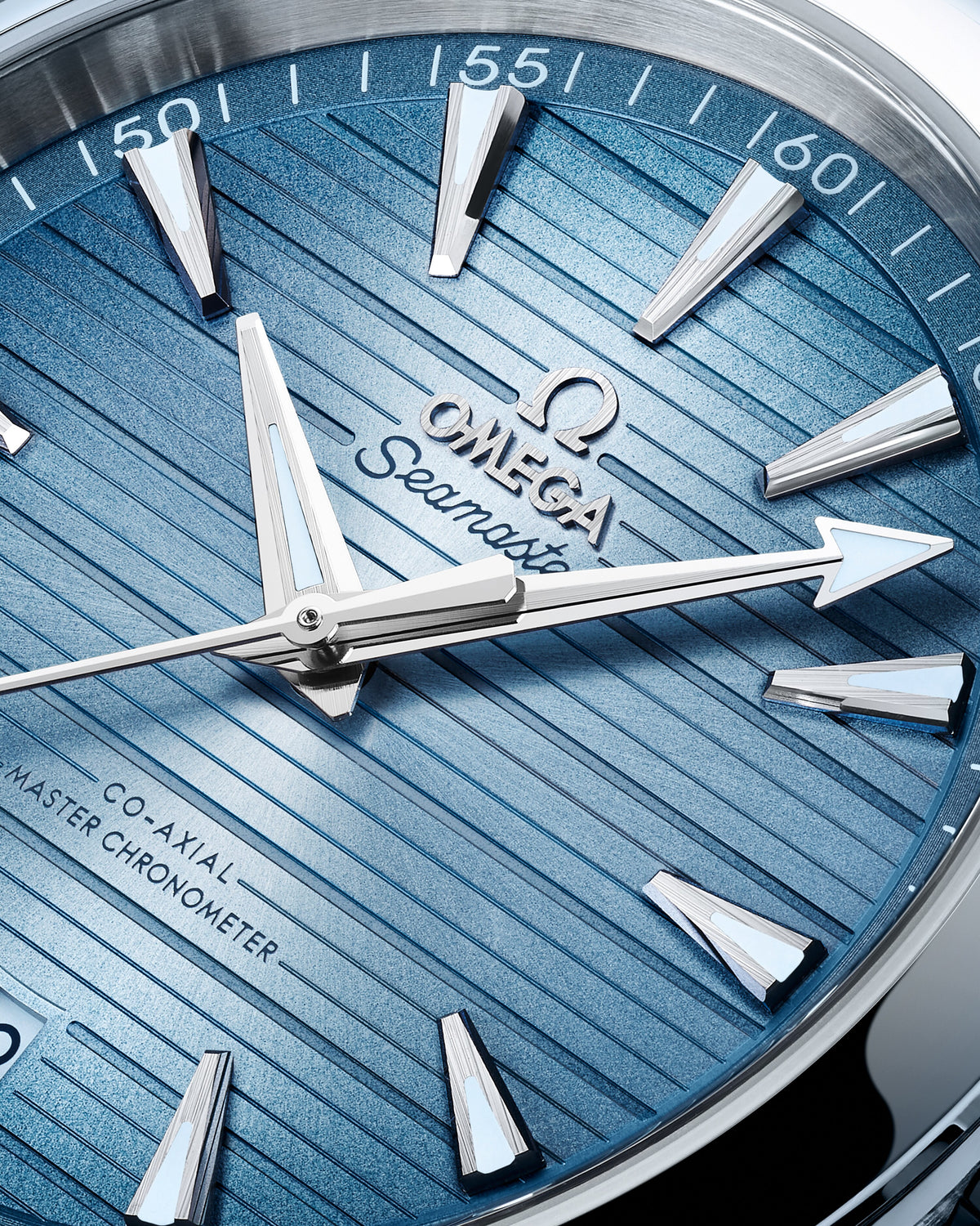 OMEGA Seamaster Aqua Terra 150M Summer Blue 220.10.41.21.03.005, 41 mm steel with blue dial – official gallery image 3