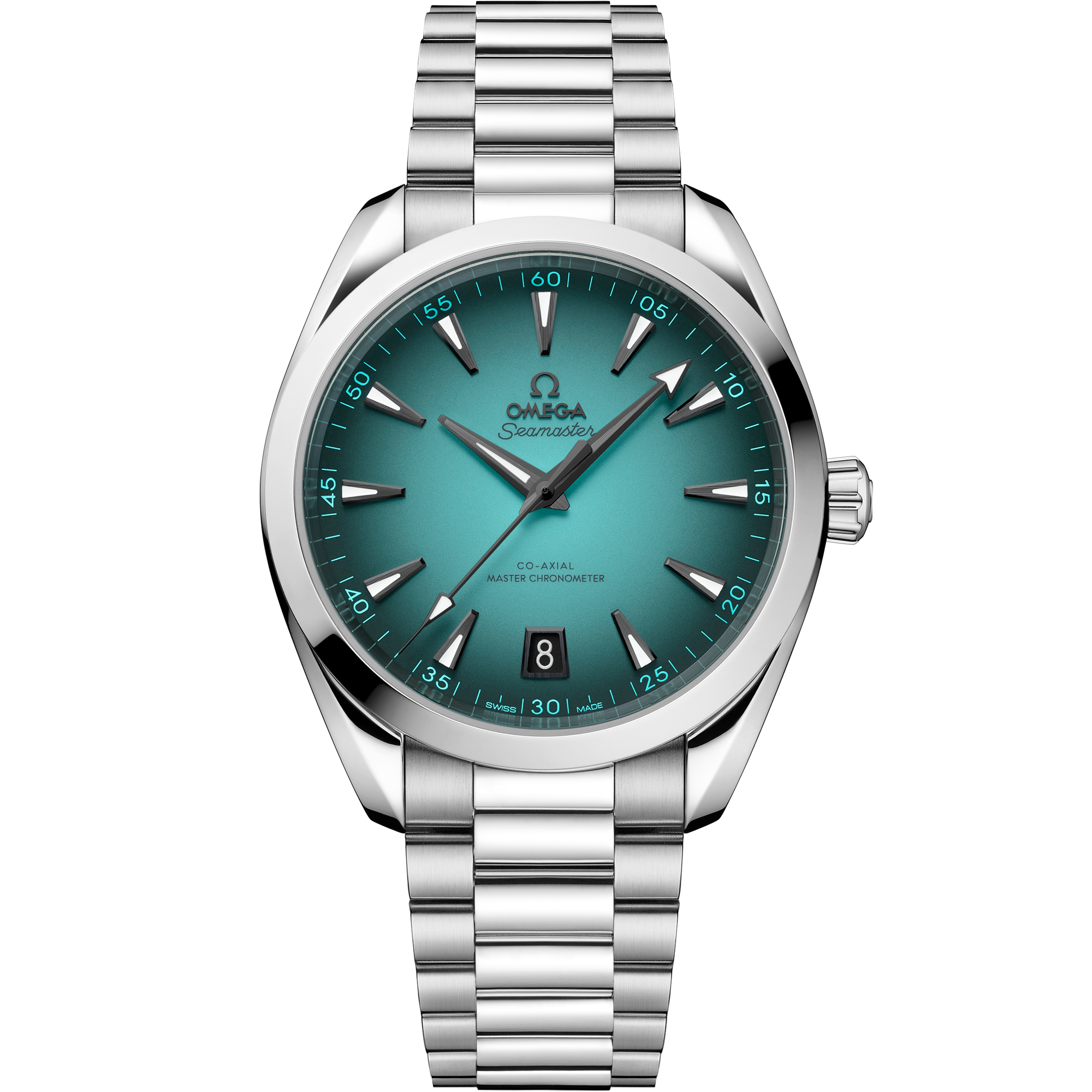 Omega Seamaster Aqua Terra 150M 220.10.41.21.03.006 41 mm Steel Turquoise Dial Watch for Men