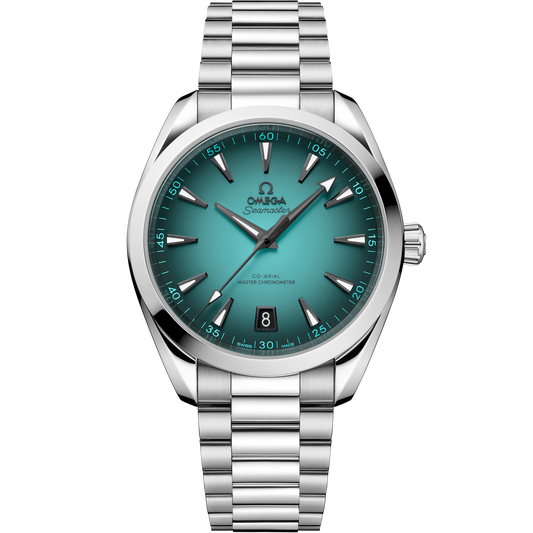 OMEGA Seamaster Aqua Terra 150M 220.10.41.21.03.006, 41 mm steel with turquoise dial – front view