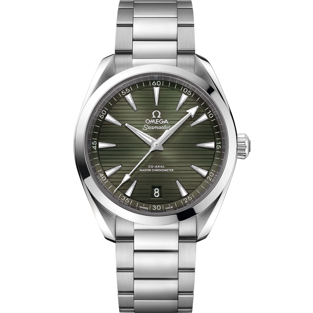 OMEGA Seamaster Aqua Terra 150M 220.10.41.21.10.001, 41 mm steel with green dial – front view