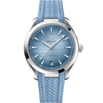 OMEGA Seamaster Aqua Terra 150M Summer Blue 220.12.41.21.03.008, 41 mm steel with blue dial – front view