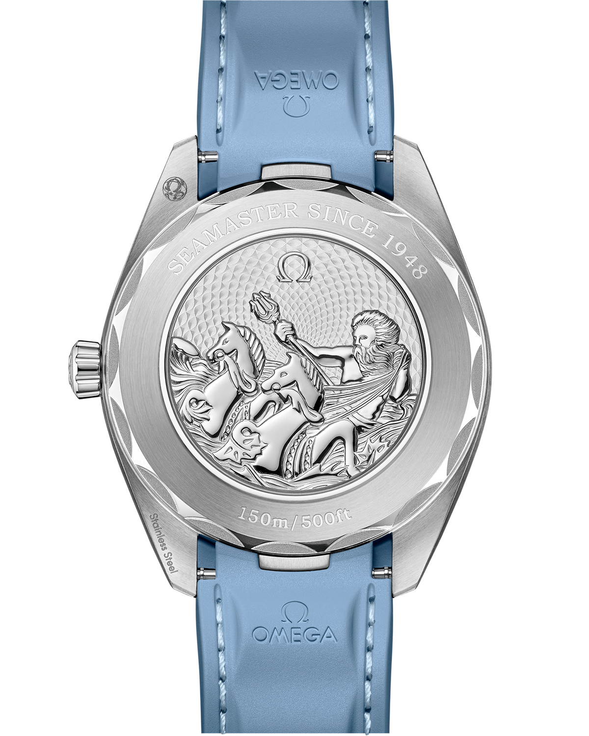 OMEGA Seamaster Aqua Terra 150M Summer Blue 220.12.41.21.03.008, 41 mm steel with blue dial – official gallery image 2