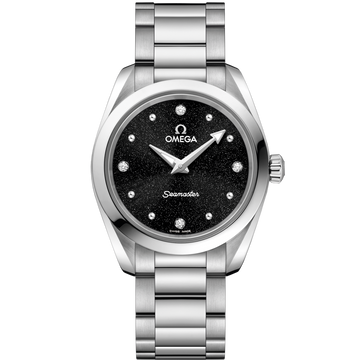 OMEGA Seamaster Aqua Terra 150M Quartz 220.10.28.60.51.001, 28 mm steel with black dial – front view