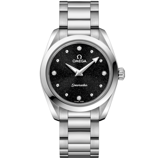 OMEGA Seamaster Aqua Terra 150M Quartz 220.10.28.60.51.001, 28 mm steel with black dial – front view