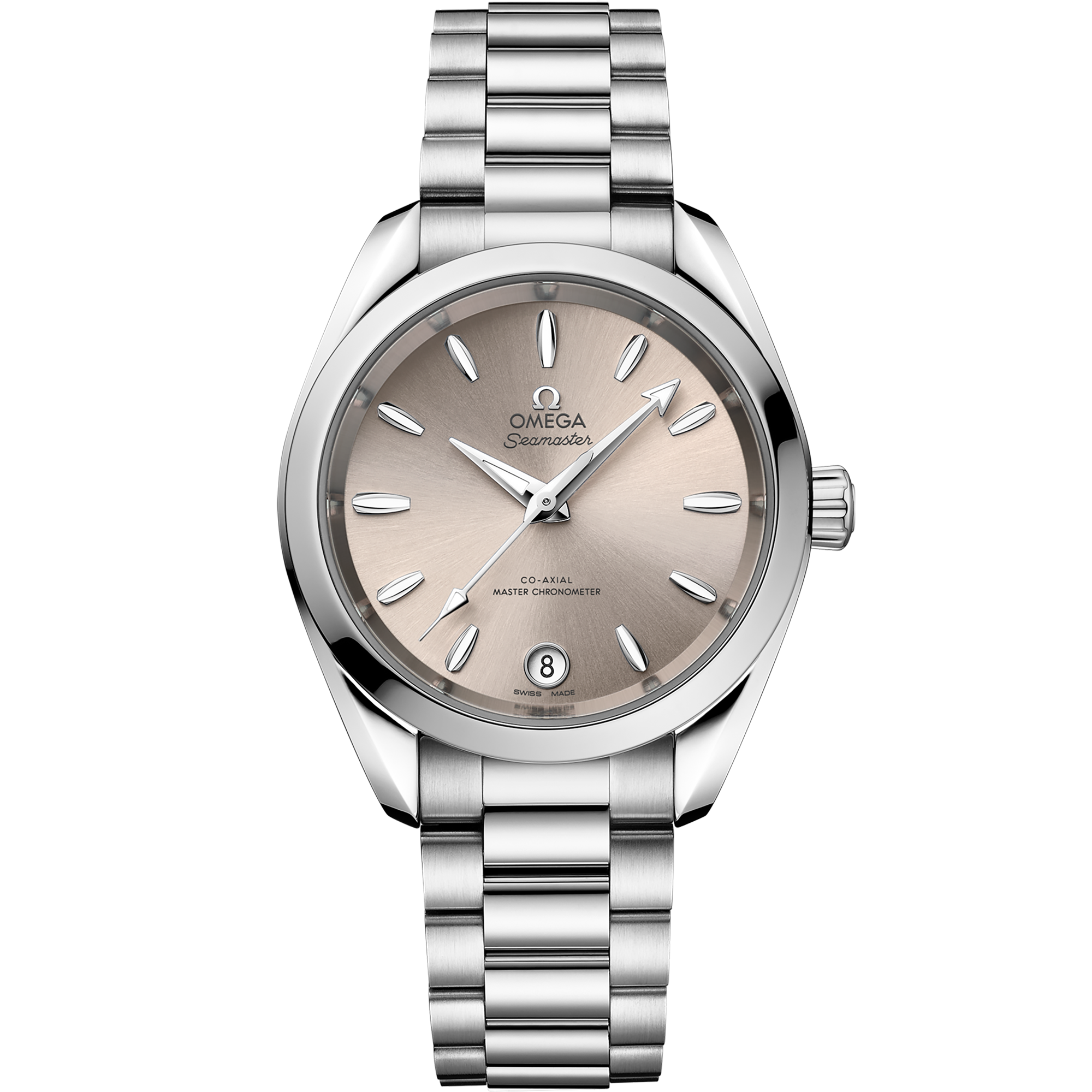 Omega Seamaster Aqua Terra Shades 220.10.34.20.09.001 34 mm Steel Sandstone Dial Watch for Women