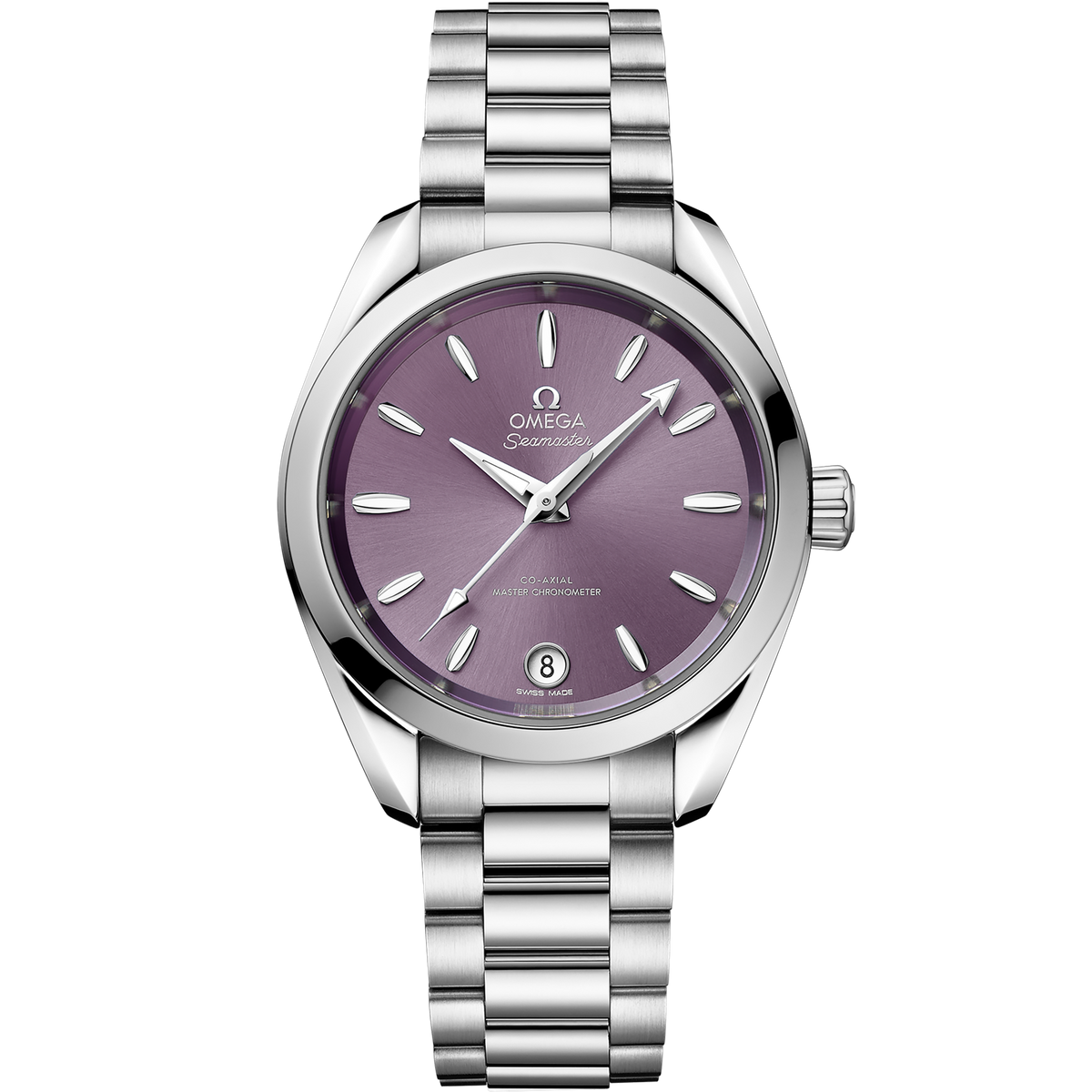 OMEGA Seamaster Aqua Terra Shades 220.10.34.20.10.002, 34 mm steel with lavender dial – front view