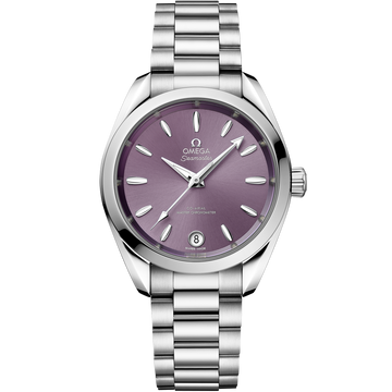 OMEGA Seamaster Aqua Terra Shades 220.10.34.20.10.002, 34 mm steel with lavender dial – front view