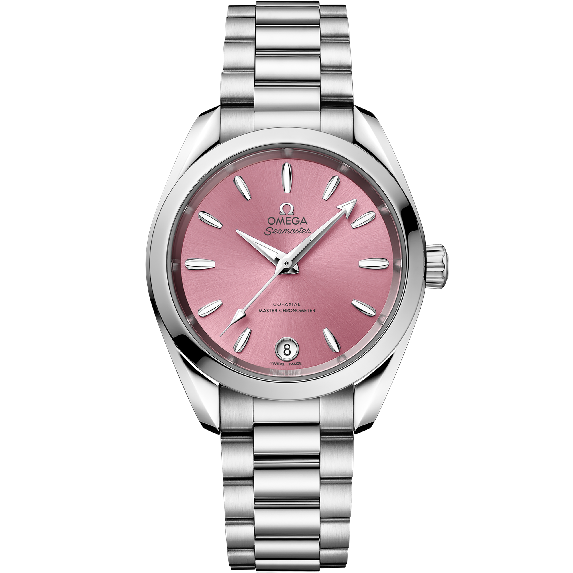Omega Seamaster Aqua Terra Shades 220.10.34.20.10.003 34 mm Steel Shell Pink Dial Watch for Women