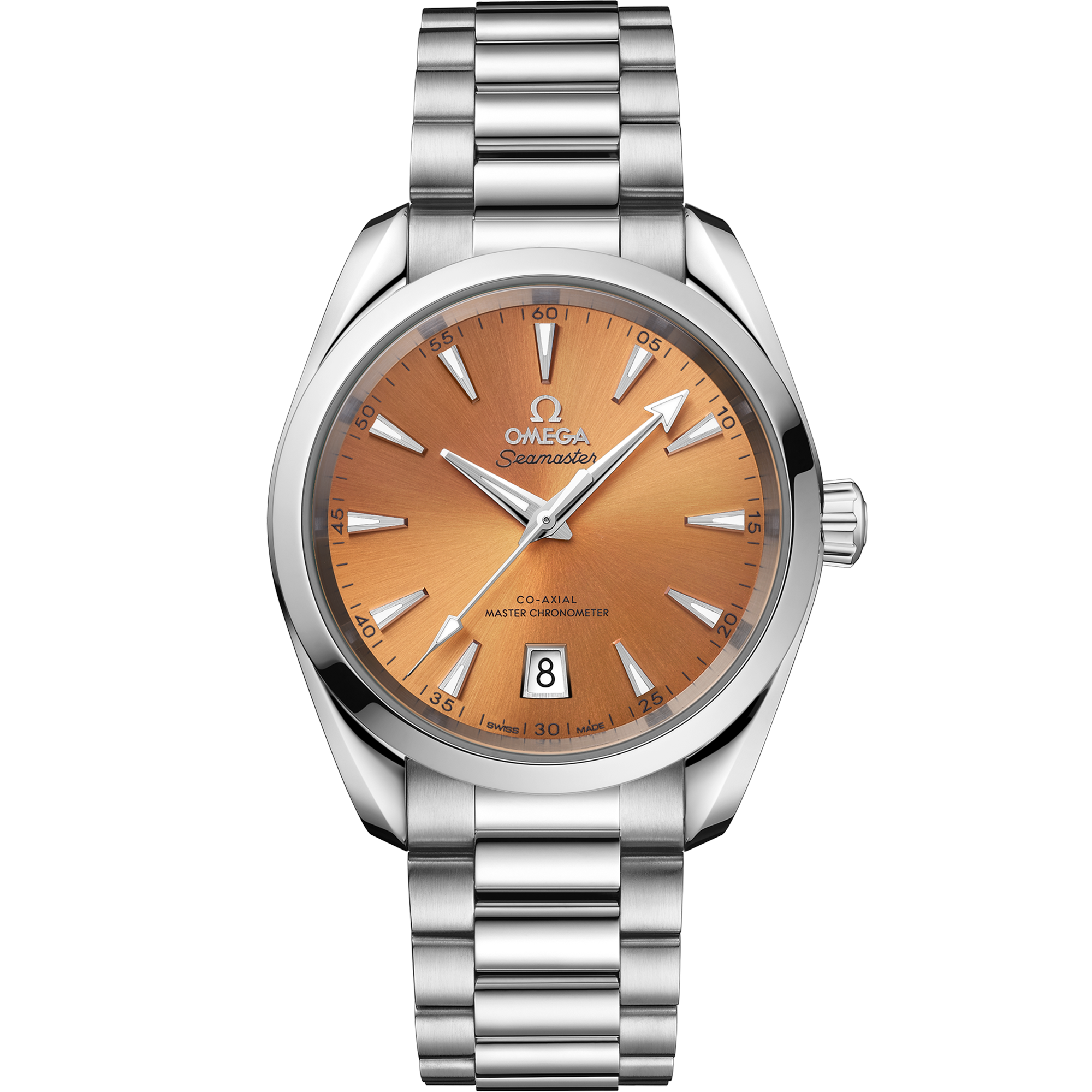 Omega Seamaster Aqua Terra Shades 220.10.38.20.12.001 38 mm Steel Saffron Dial Watch for Women