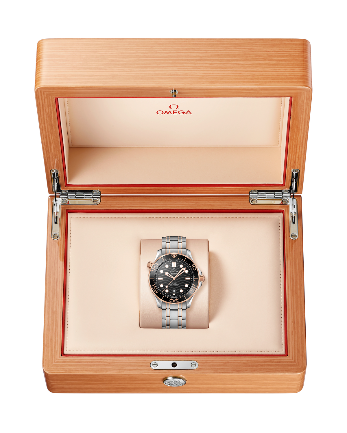 OMEGA Seamaster Diver 300M 210.20.42.20.01.001, 42 mm steel & sedna™ gold with black dial – official gallery image 6