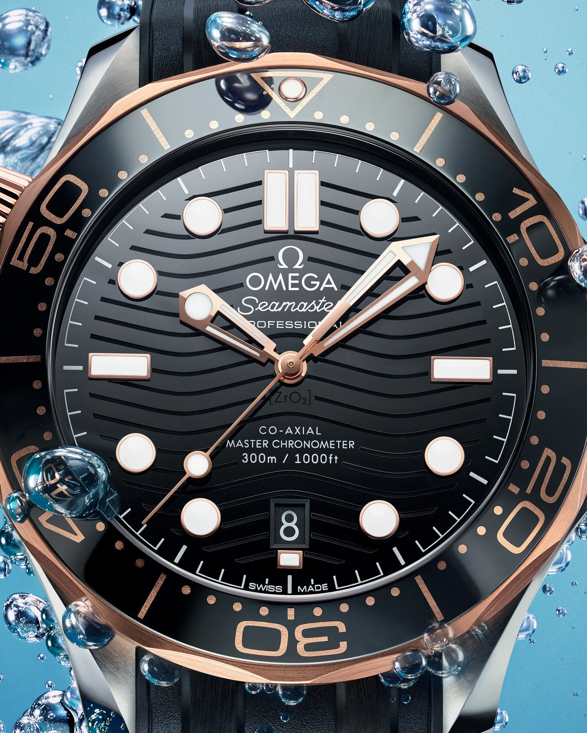 OMEGA Seamaster Diver 300M 210.22.42.20.01.002, 42 mm steel & sedna™ gold with black dial – official gallery image 3
