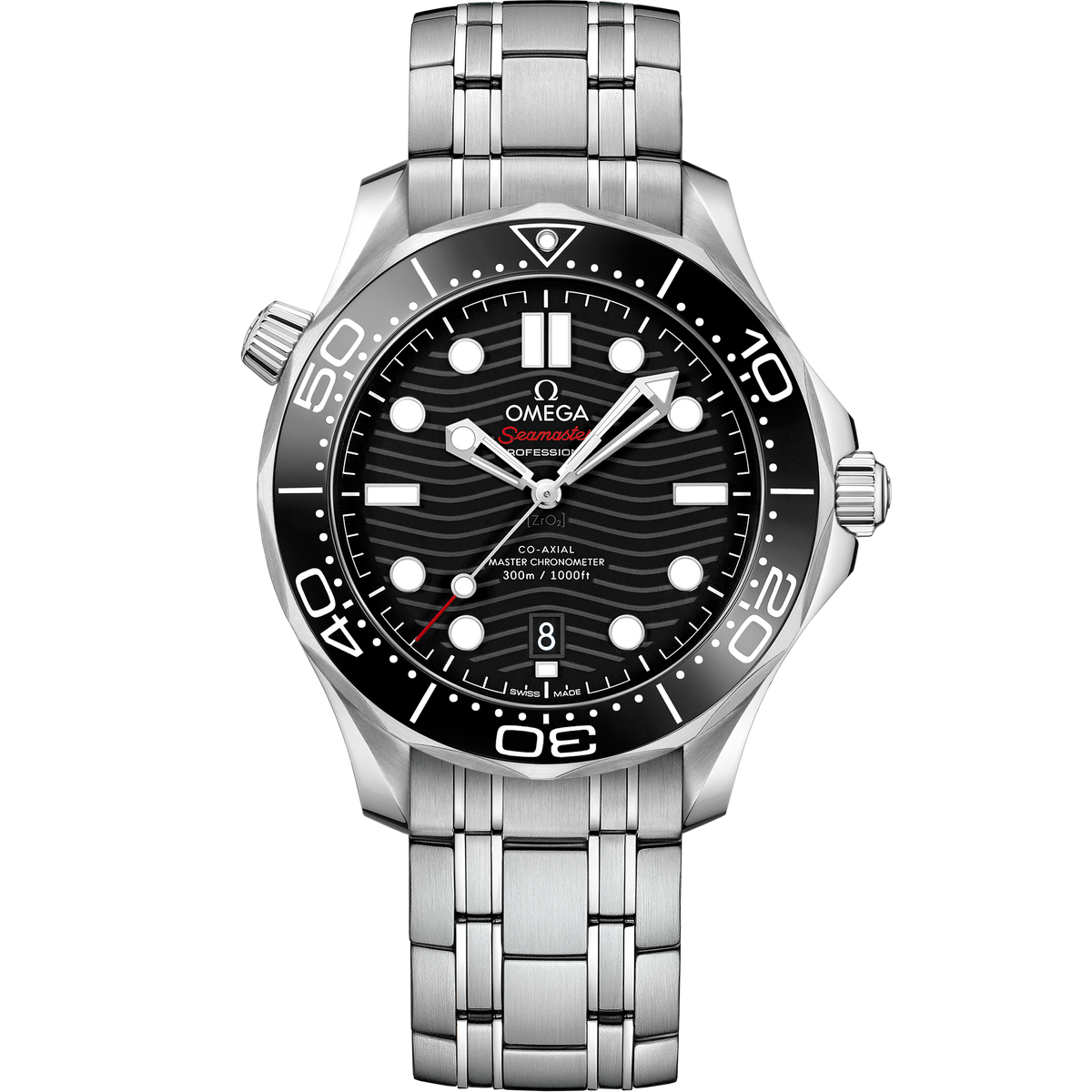 OMEGA Seamaster Diver 300M 210.30.42.20.01.001, 42 mm steel with black dial – front view