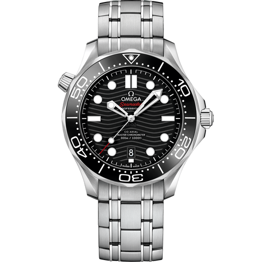 OMEGA Seamaster Diver 300M 210.30.42.20.01.001, 42 mm steel with black dial – front view