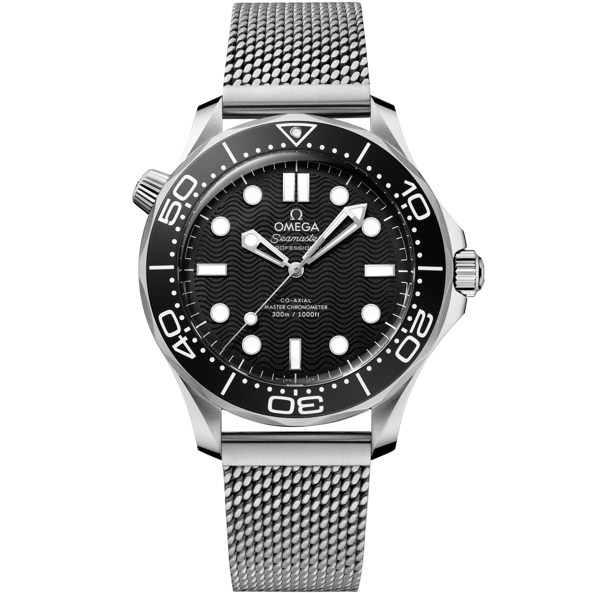 OMEGA Seamaster Diver 300M 210.30.42.20.01.010, 42 mm steel with black dial – front view