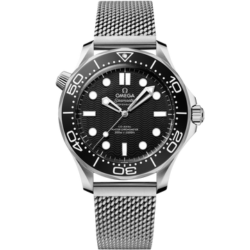 OMEGA Seamaster Diver 300M 210.30.42.20.01.010, 42 mm steel with black dial – front view