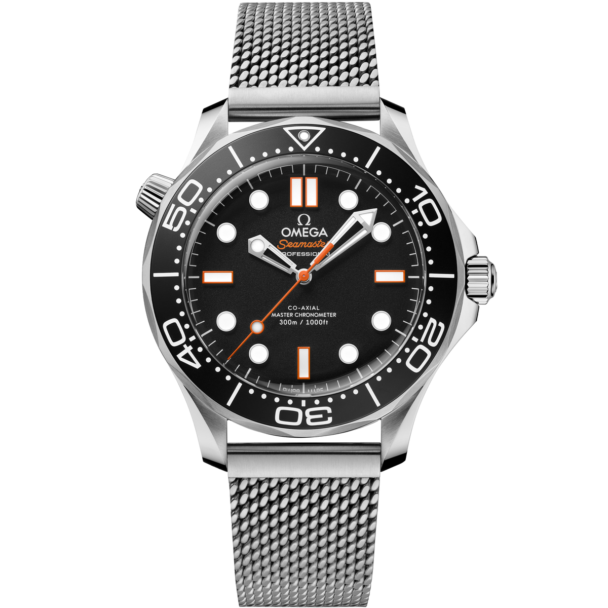 OMEGA Seamaster Diver 300M 210.30.42.20.01.018, 42 mm steel with black dial – front view