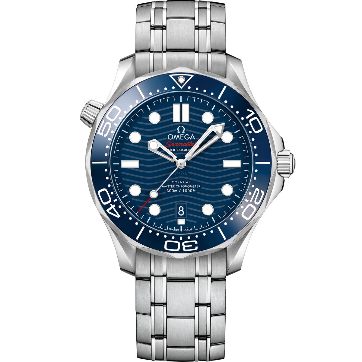 OMEGA Seamaster Diver 300M 210.30.42.20.03.001, 42 mm steel with blue dial – front view