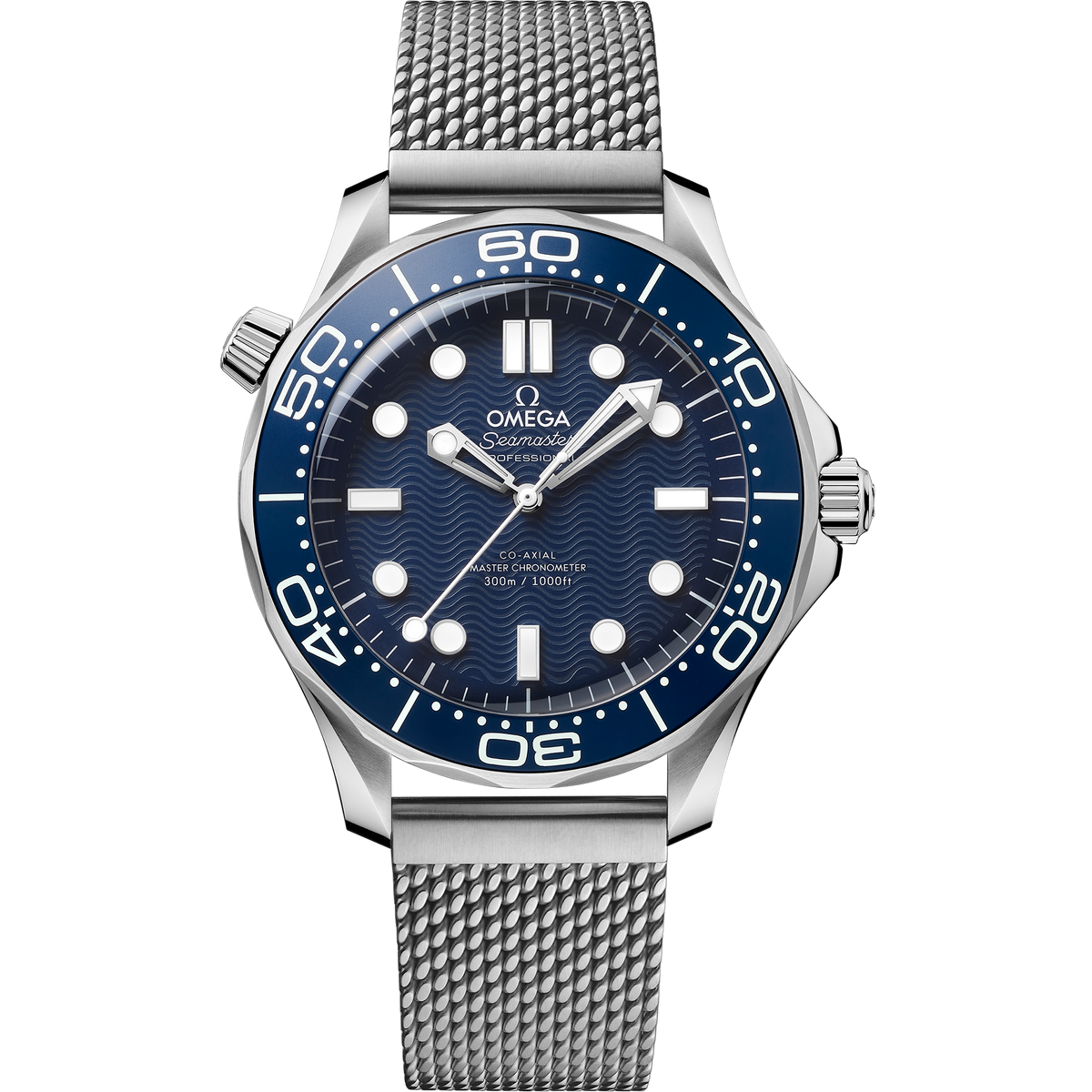 OMEGA Seamaster Diver 300M James Bond 60th Anniversary 210.30.42.20.03.002, 42 mm steel with blue dial – front view
