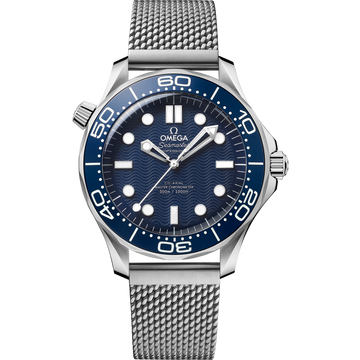 OMEGA Seamaster Diver 300M James Bond 60th Anniversary 210.30.42.20.03.002, 42 mm steel with blue dial – front view