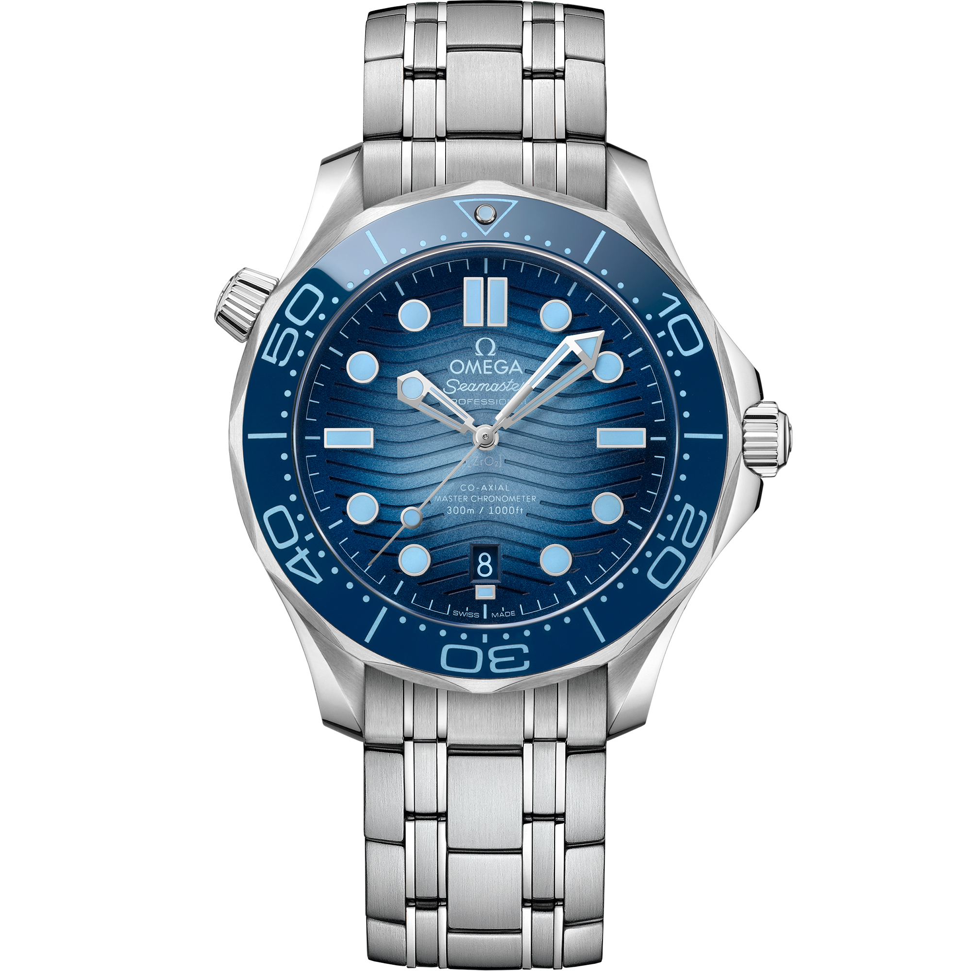 Omega Seamaster Diver 300M Summer Blue 210.30.42.20.03.003 42 mm Steel Blue Dial Watch for Men