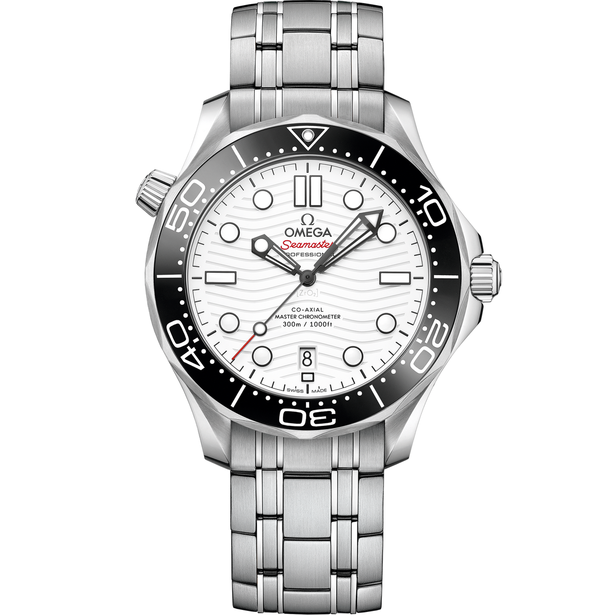 OMEGA Seamaster Diver 300M 210.30.42.20.04.001, 42 mm steel with white dial – front view